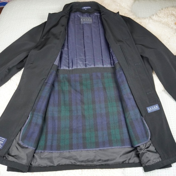 Polo Ralph Lauren Trench Coat Quilted Liner Men XL Black All Weather Resistant - Picture 4 of 16
